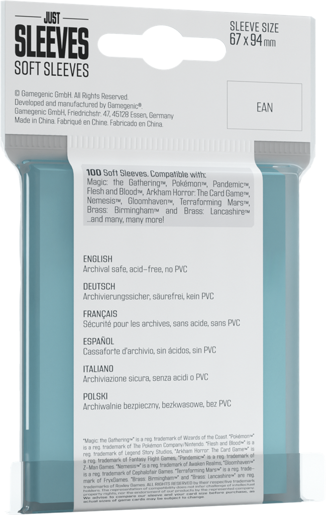 GG : 100 Just Sleeves - Soft Sleeves Standard