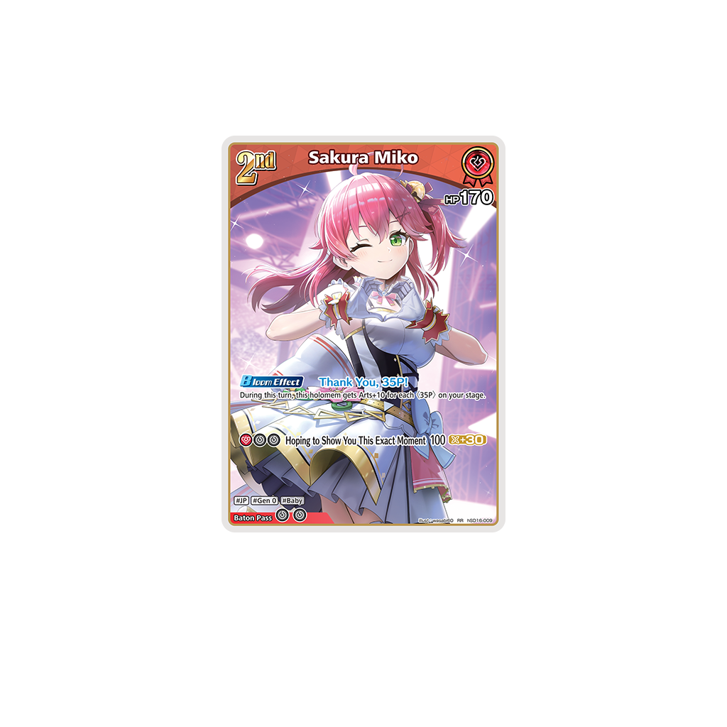 hololive Official Card Game - Live Start Deck - hSD16e Sakura Miko (Anglais) : exemple de carte incluse