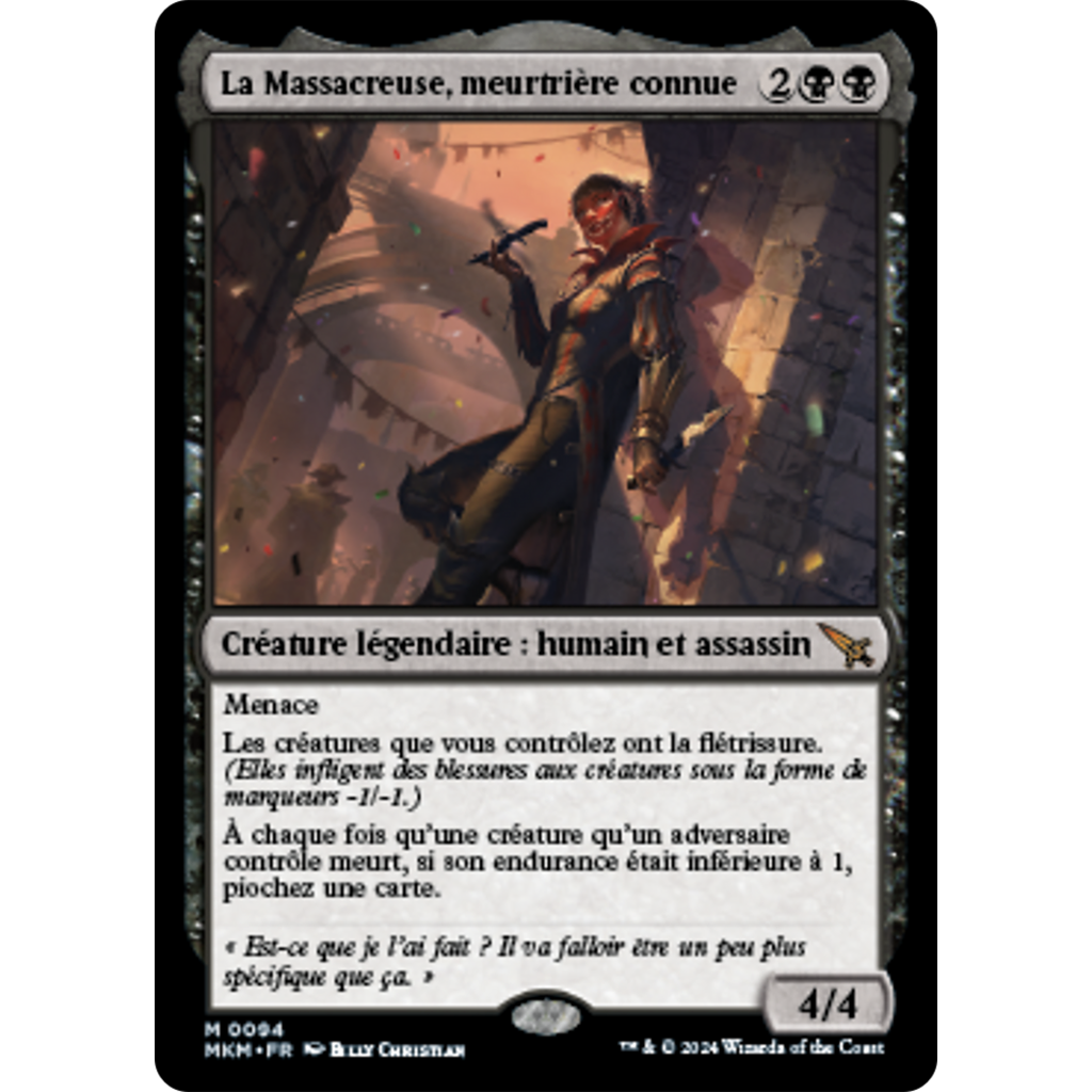 MKM La Massacreuse, meurtrière connue