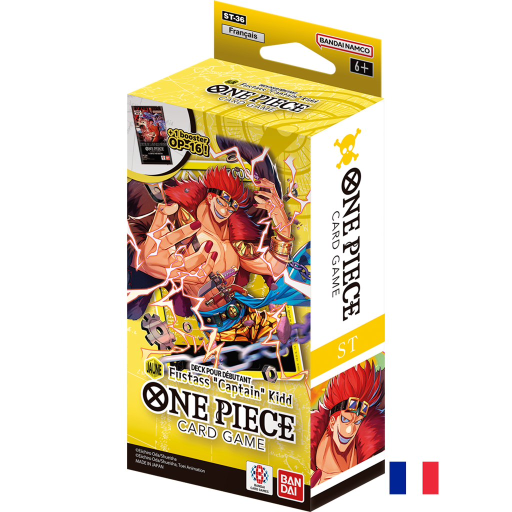 Deck de Démarrage ST-36 : Jaune - Eustass "Captain kidd" - One Piece Card Game FR (Précommande sortie le 31.07.26) (Arrivage prévu le 04.08.26)