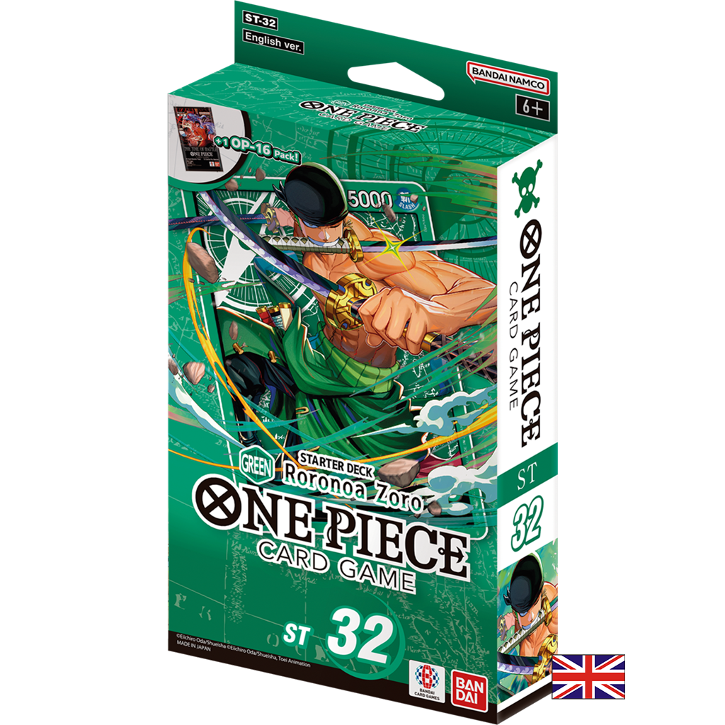 Deck de Démarrage ST-32 : Vert - Roronoa Zoro - One Piece Card Game (Anglais)