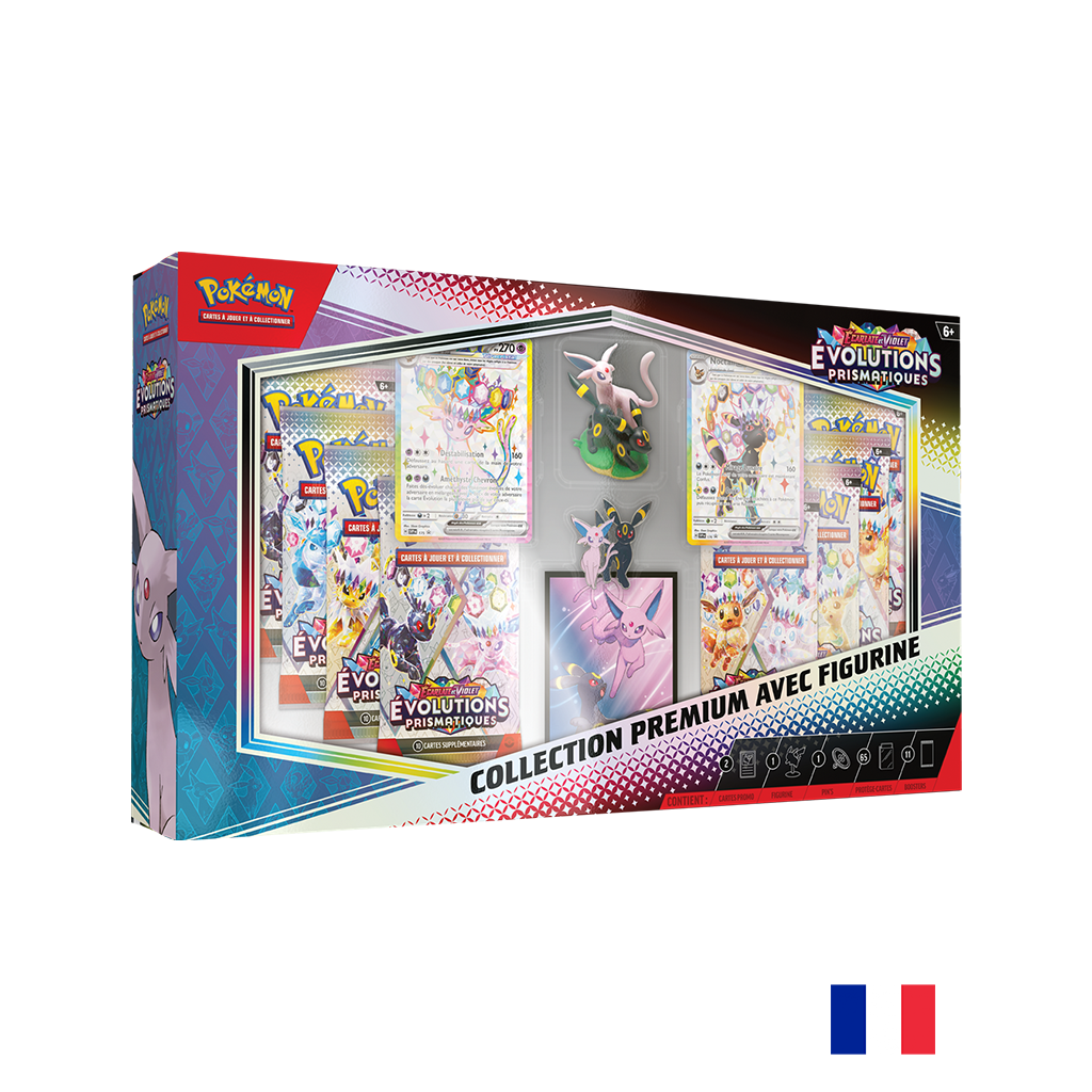 Pokémon : Collection Premium avec figurine Écarlate et Violet – Évolutions Prismatiques EV08.5