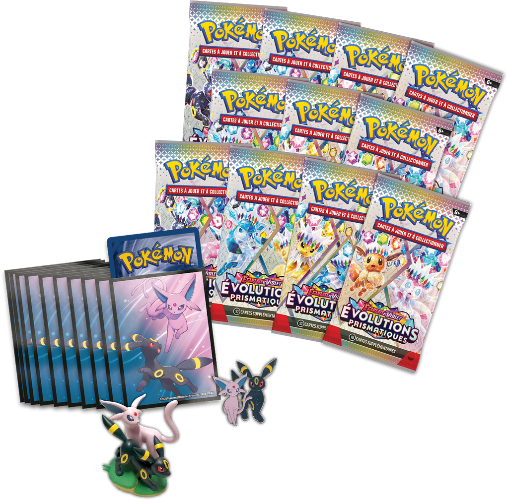Pokémon : Collection Premium avec figurine Écarlate et Violet – Évolutions Prismatiques EV08.5