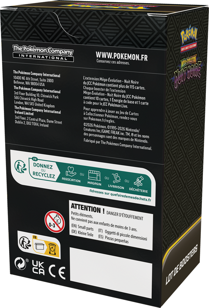 Pokémon - Bundle de 6 Boosters - ME05 Nuit Noire (Précommande sortie le 17.07.26) (Arrivage prévu le 22.07.26) **1ère VAGUE**