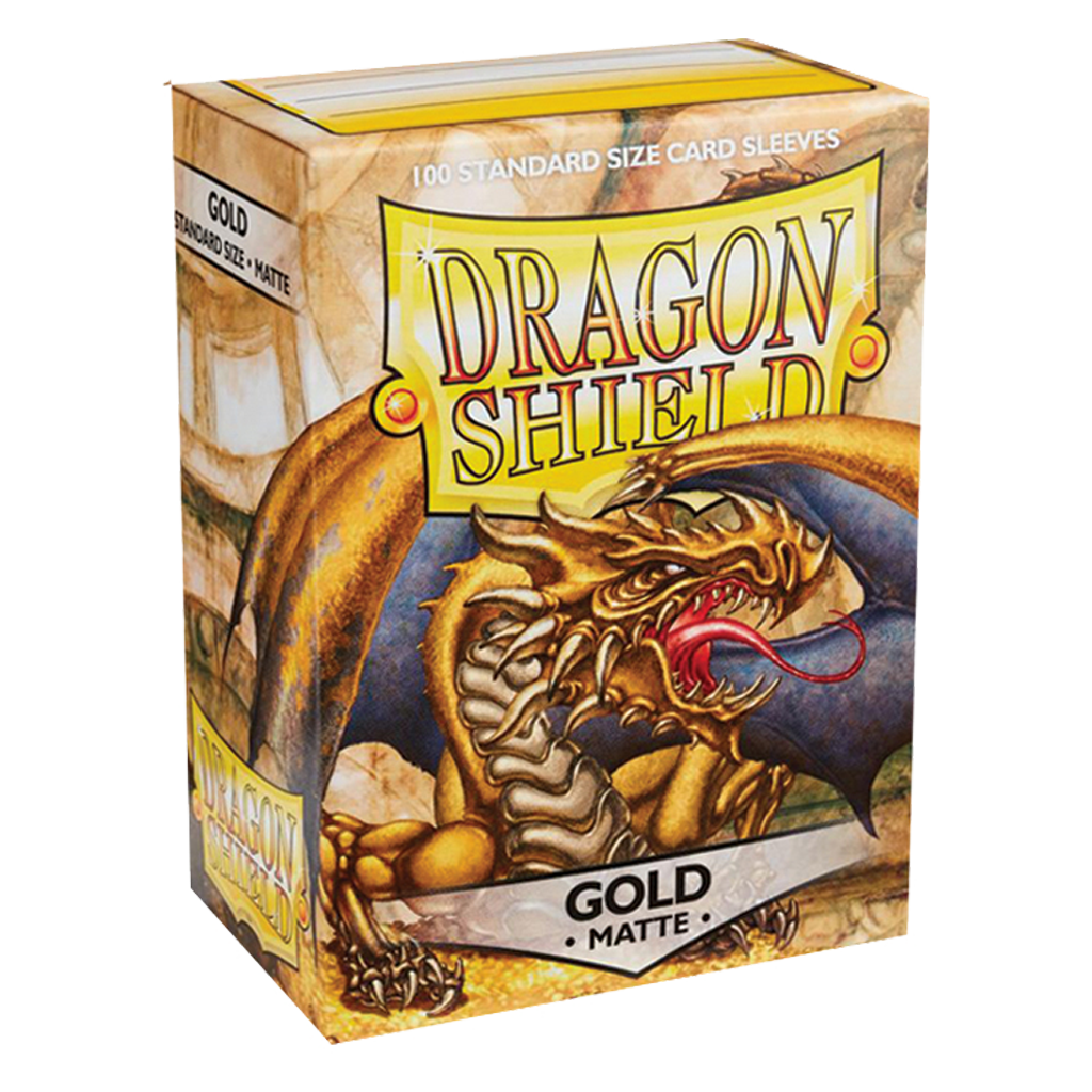 Dragon Shield 100 Sleeves Standard Gold Matte