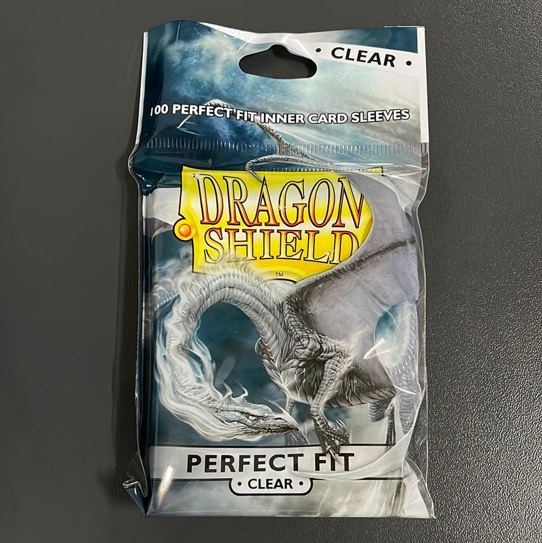 100 Dragon Shield Perfect Fit Inner Card Sleeves Standard Clear