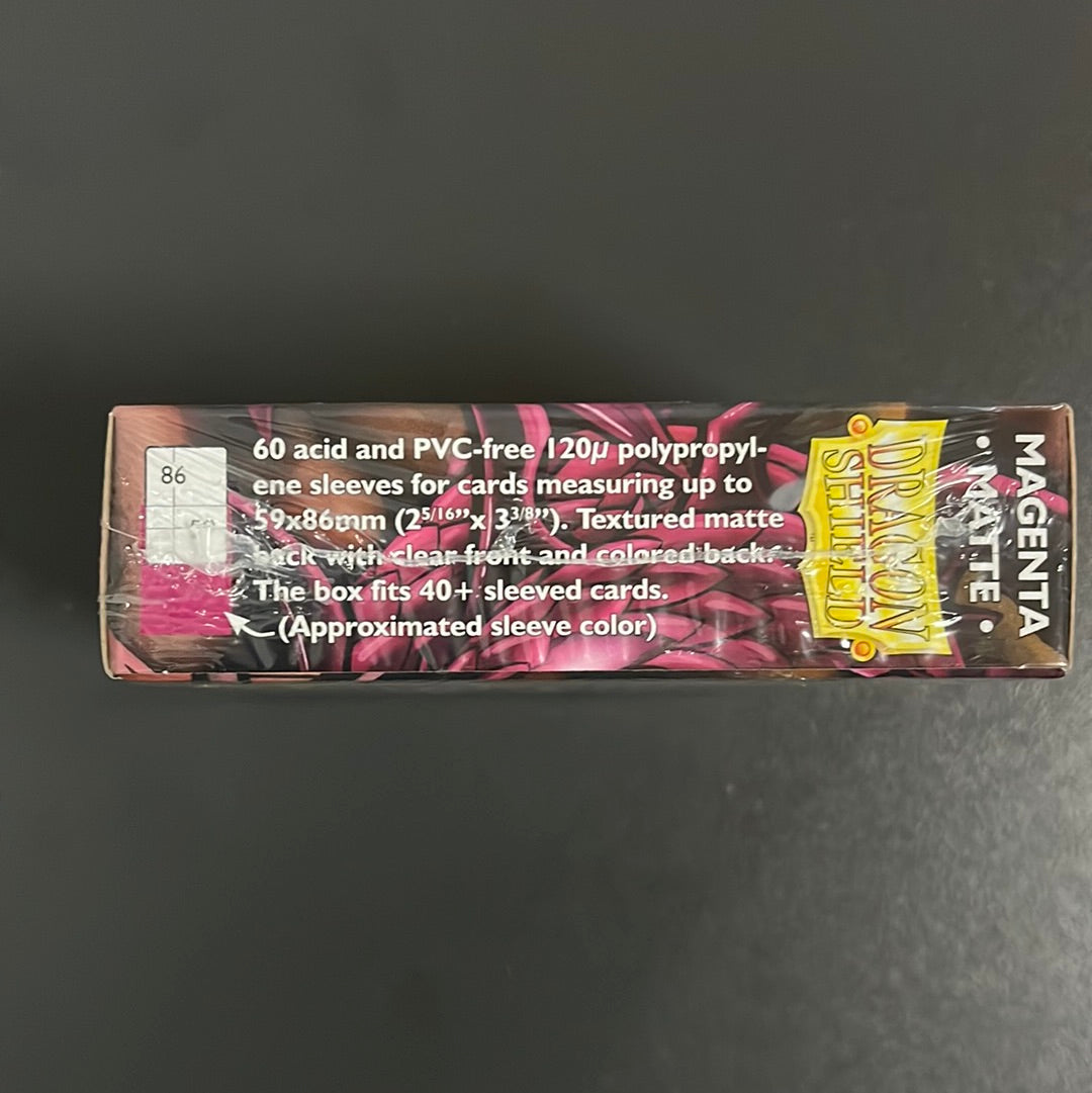 60 Dragon Shield Matte Japanese : Magenta - Sleeves Small