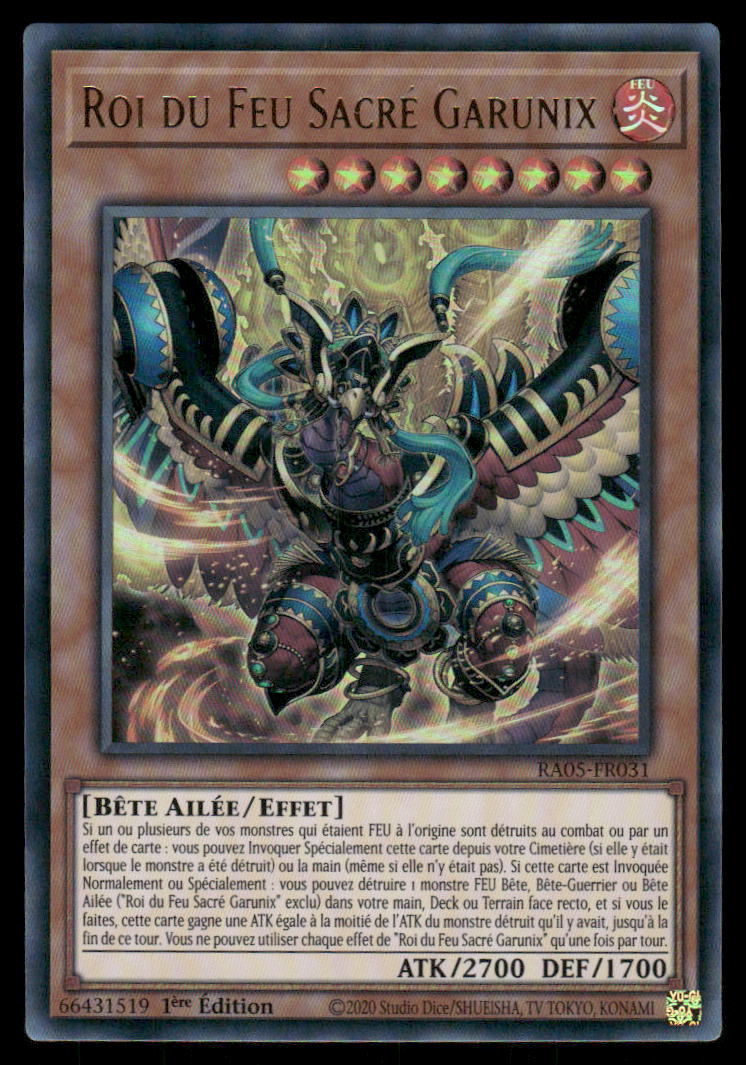 RA05-031  Roi du Feu Sacré Garunix - French (NM)(V.2 - Ultra Rare)