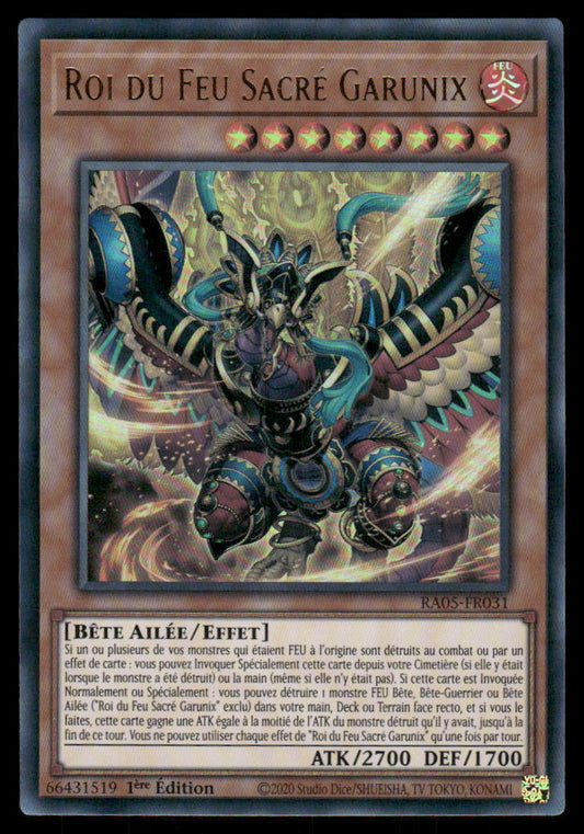 RA05-031  Roi du Feu Sacré Garunix - French (NM)(V.2 - Ultra Rare)