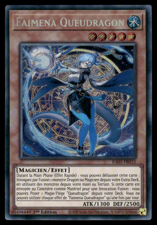 RA05-035  Faimena Queudragon - French (NM)(V.3 - Secret Rare)
