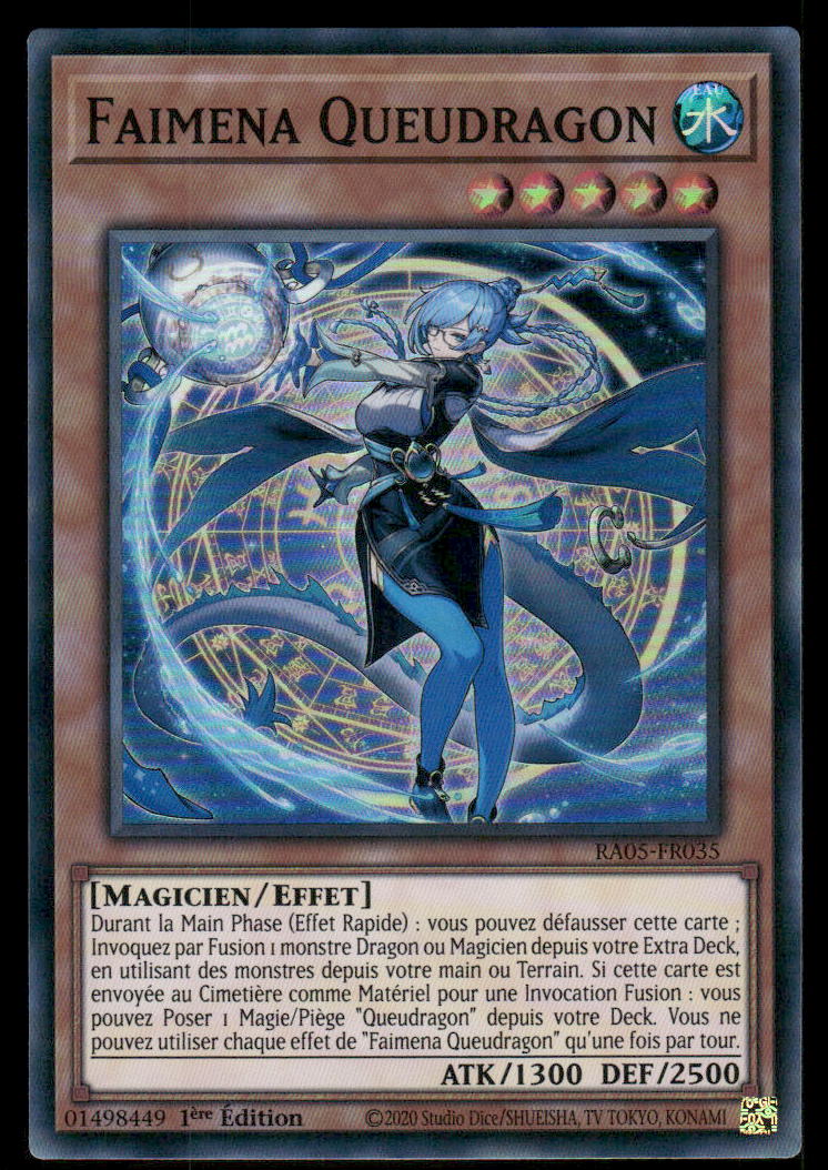 RA05-035  Faimena Queudragon - French (NM)(V.1 - Super Rare)