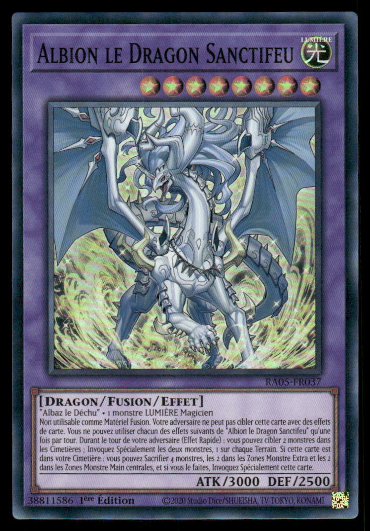 RA05-037  Albion le Dragon Sanctifeu - French (NM)(V.1 - Super Rare)