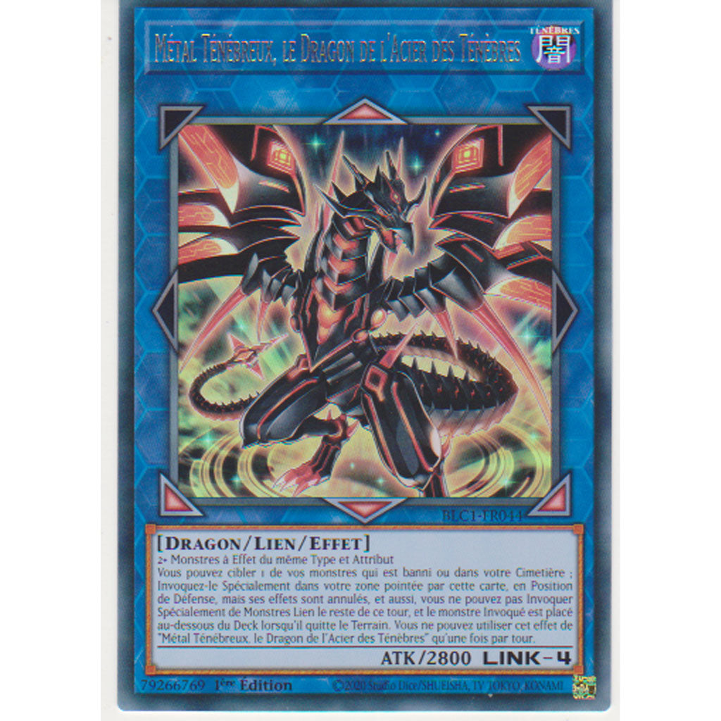 BLC1 Métal Ténébreux, le Dragon de l'Acier des Ténèbres (V.2 - Silver Ultra Rare)