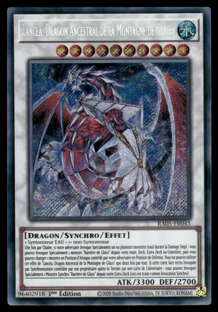 RA05-045  Lancéa, Dragon Ancestral de la Montagne de Glace - French (NM)(V.7 - Collectors Rare)