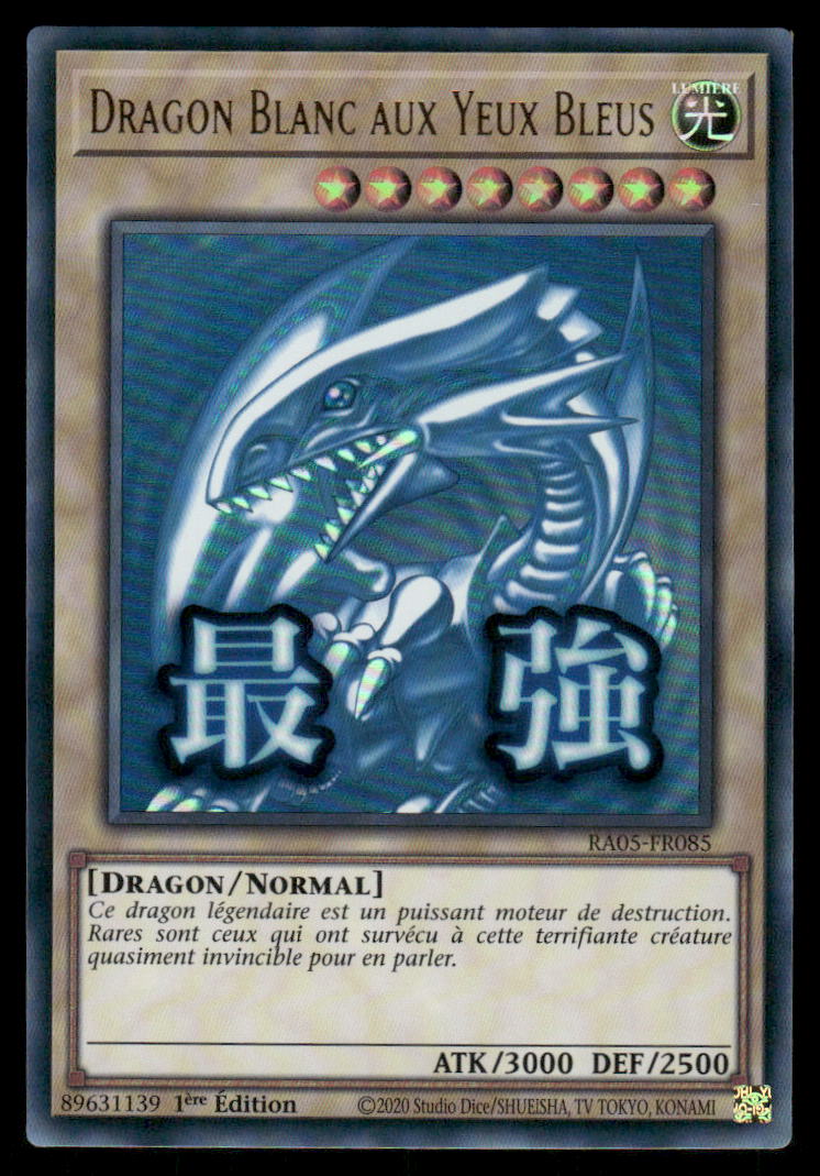 RA05-085  Dragon Blanc aux Yeux Bleus - French (NM)(V.2 - Starlight Rare)
