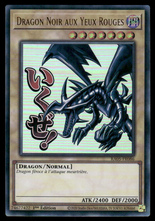 RA05-086  Dragon Noir aux Yeux Rouges - French (NM)(V.2 - Starlight Rare)