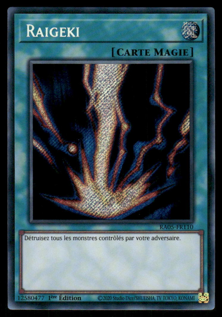 RA05-110  Raigeki - French (NM)(V.5 - Secret Rare)