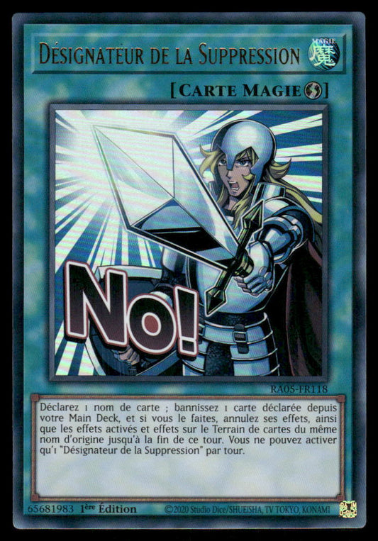 RA05-118  Désignateur de la Suppression - French (NM)(V.1 - Ultra Rare)