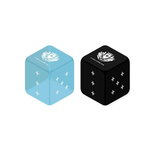 hololive Official Card Game - Set de 2 dés - Bleu clair & Noir