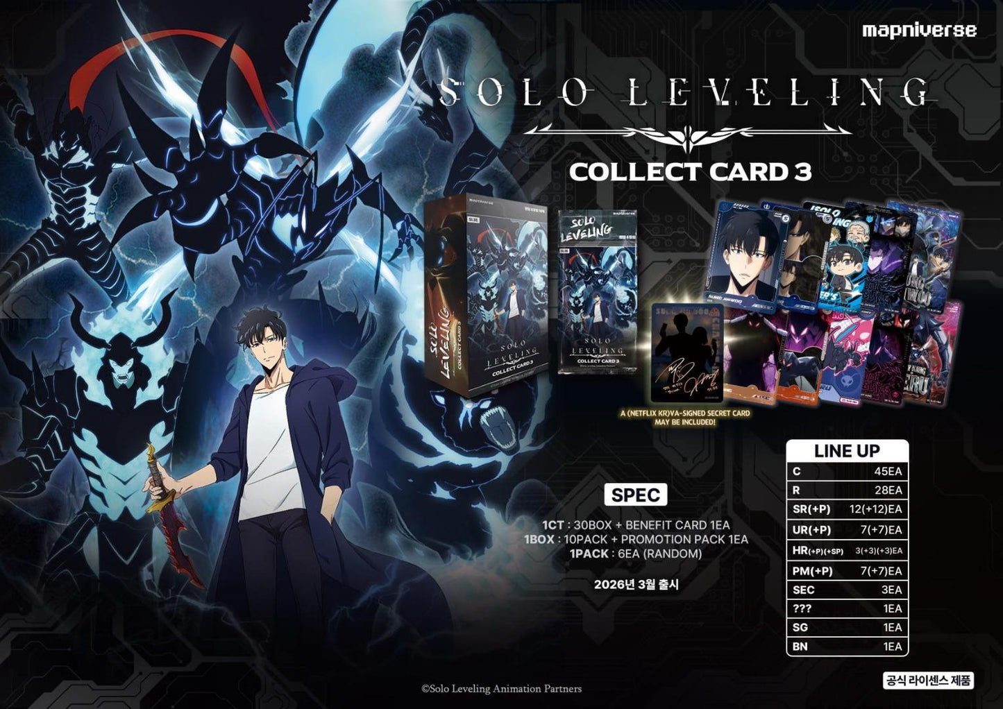 Mapniverse - Boîte de 10 Boosters - SL3E Solo Leveling KR