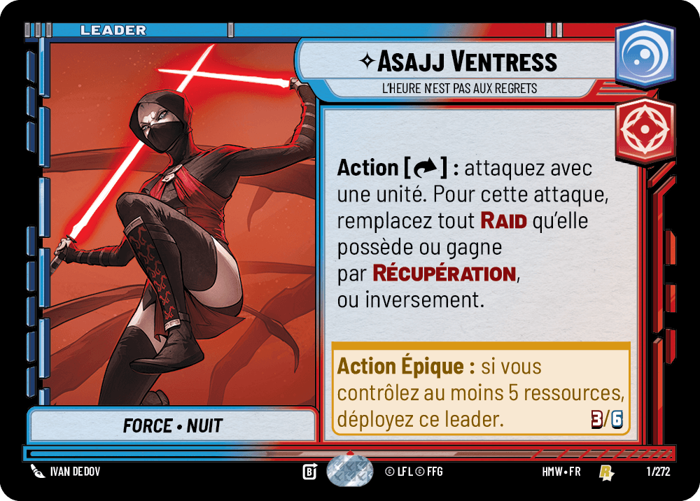 Asajj Ventress, L'Heure N'Est Pas Aux Regrets - HMW-1 - Standard - recto Français