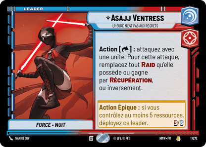 Asajj Ventress, L'Heure N'Est Pas Aux Regrets - HMW-1 - Standard - recto Français