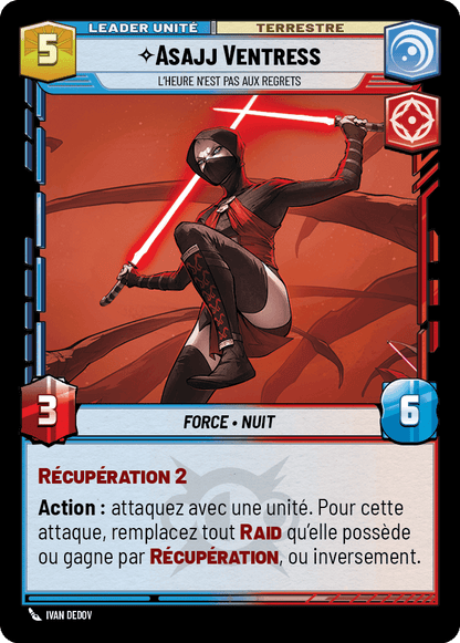 Asajj Ventress, L'Heure N'Est Pas Aux Regrets - HMW-1 - verso Français