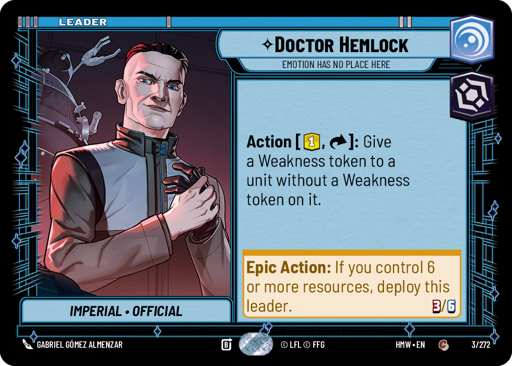 Docteur Hemlock, L'Émotion N'A Pas Sa Place Ici - HMW-003 - Standard - recto Anglais