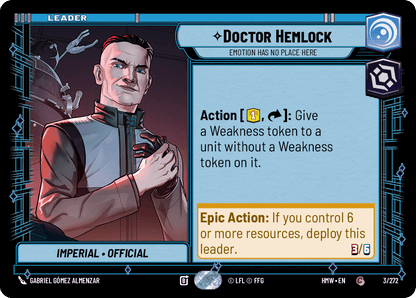Docteur Hemlock, L'Émotion N'A Pas Sa Place Ici - HMW-003 - Standard - recto Anglais