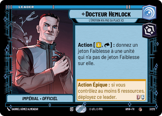 Docteur Hemlock, L'Émotion N'A Pas Sa Place Ici - HMW-003 - Standard - recto Français