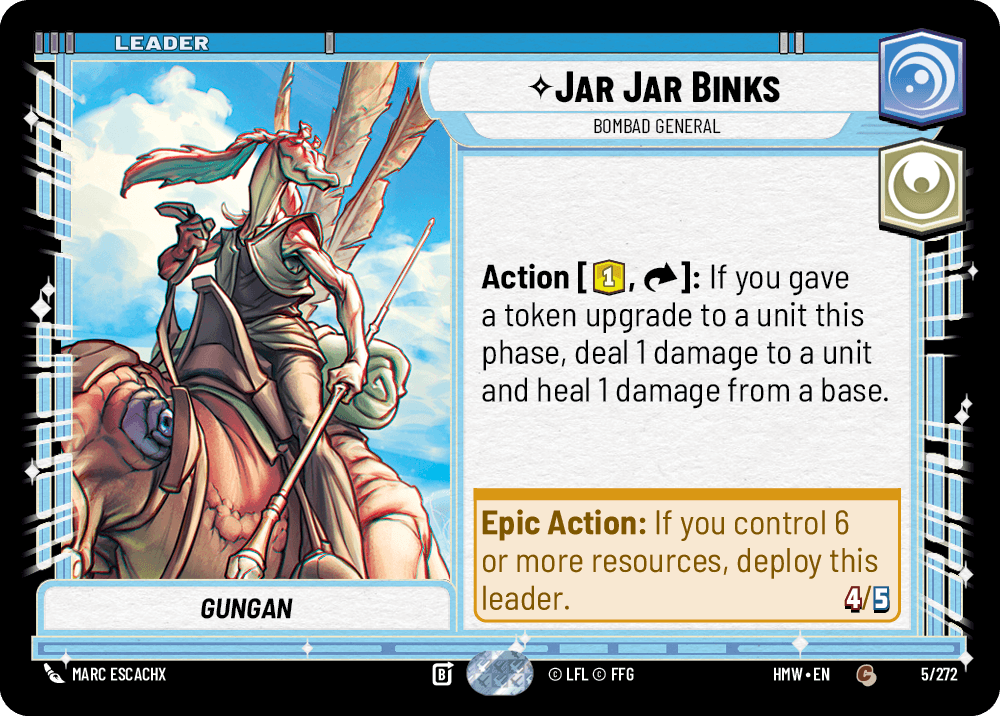 Jar Jar Binks, Général Bombad - HMW-005 - Standard - recto Anglais