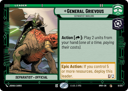 Général Grievous, Seigneur De Guerre Séparatiste - HMW-008 - Standard - recto Anglais