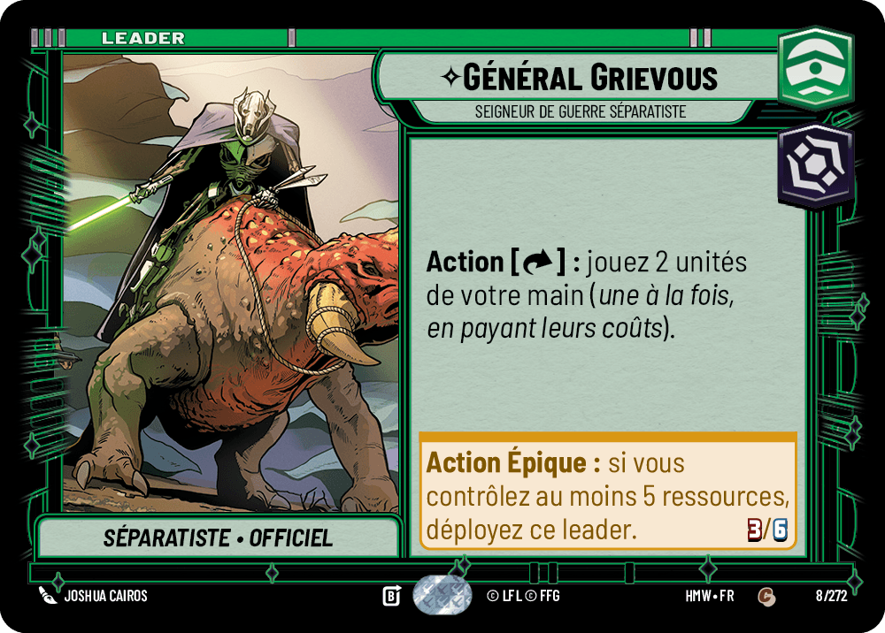 Général Grievous, Seigneur De Guerre Séparatiste - HMW-008 - Standard - recto Français