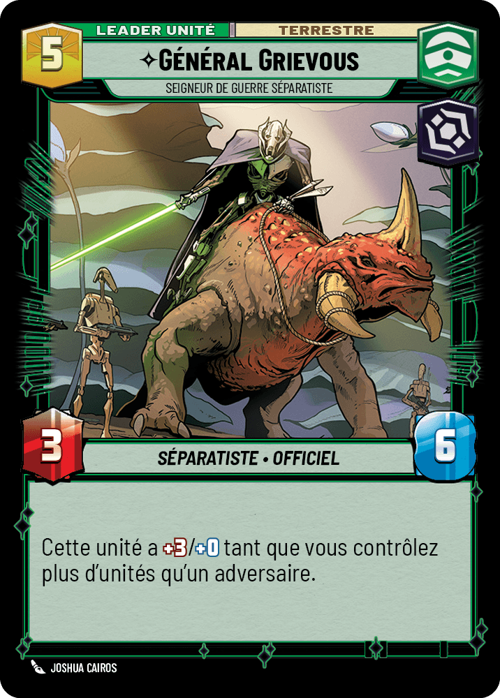 Général Grievous, Seigneur De Guerre Séparatiste - HMW-008 - verso Français