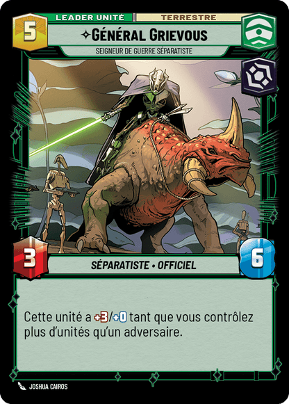 Général Grievous, Seigneur De Guerre Séparatiste - HMW-008 - verso Français
