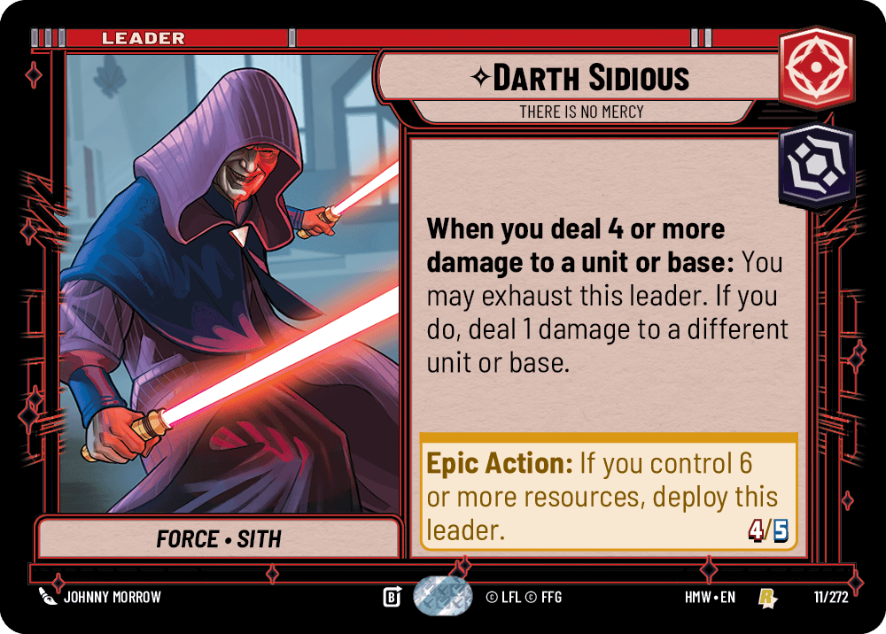 Dark Sidious, Aucune Pitié - HMW-011 - Standard - recto Anglais