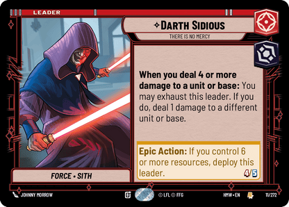 Dark Sidious, Aucune Pitié - HMW-011 - Standard - recto Anglais