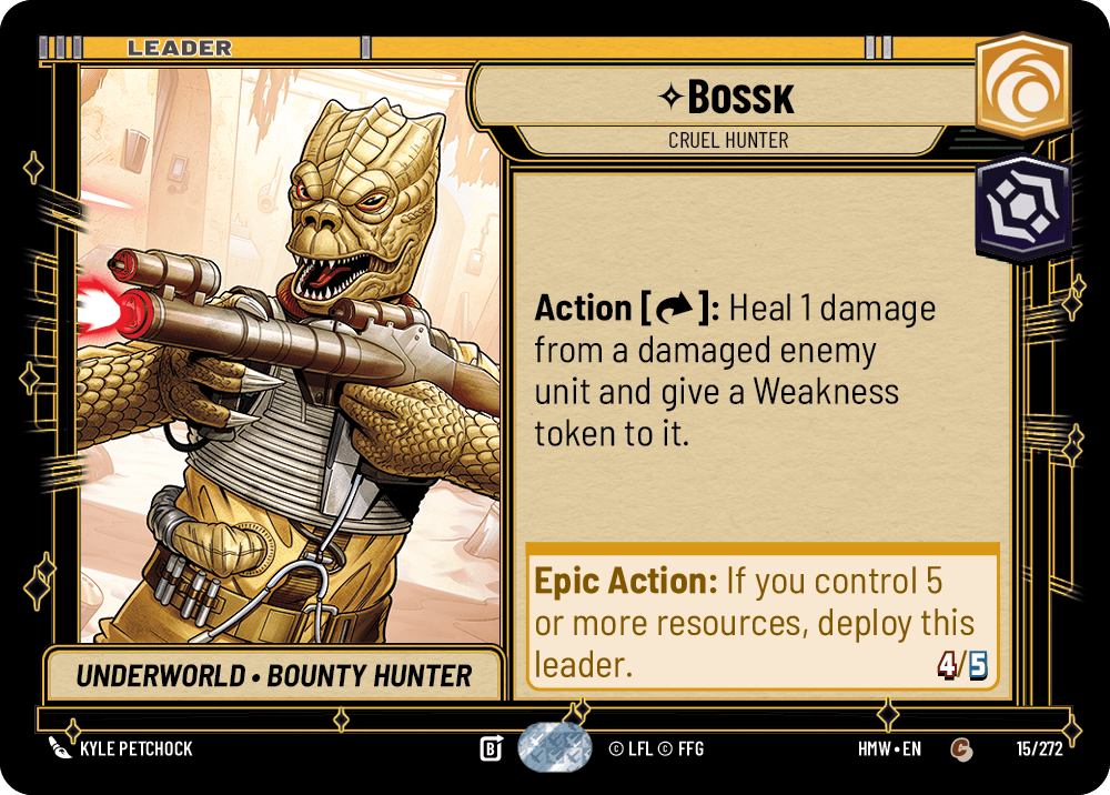 Bossk, Chasseur Cruel - HMW-015 - Standard - recto Anglais