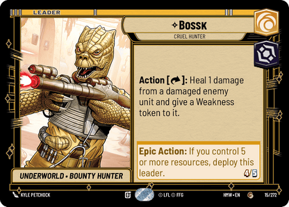 Bossk, Chasseur Cruel - HMW-015 - Standard - recto Anglais