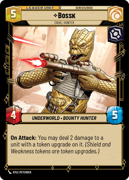 Bossk, Chasseur Cruel - HMW-015 - verso Anglais