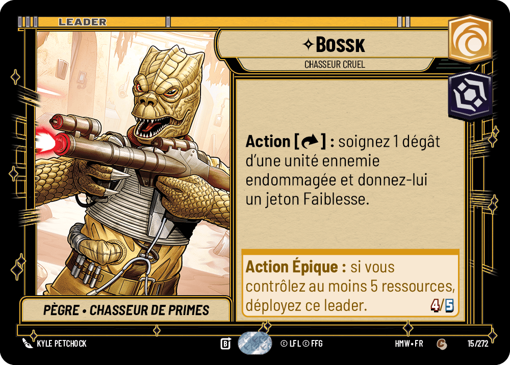 Bossk, Chasseur Cruel - HMW-015 - Standard - recto Français
