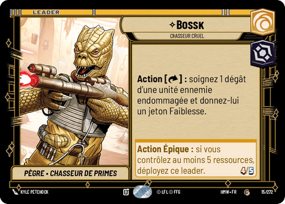 Bossk, Chasseur Cruel - HMW-015 - Standard - recto Français