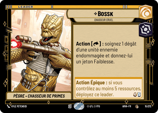 Bossk, Chasseur Cruel - HMW-015 - Standard - recto Français