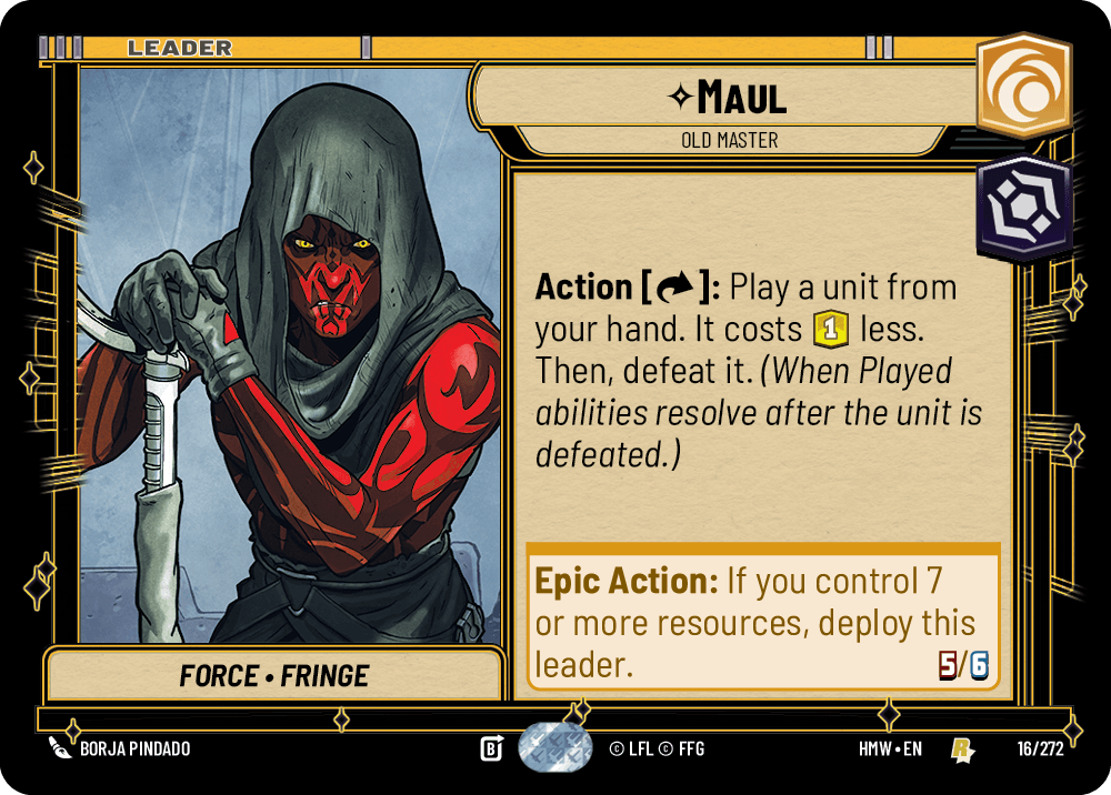 Maul, Vieux Maître - HMW-016 - Standard - recto Anglais