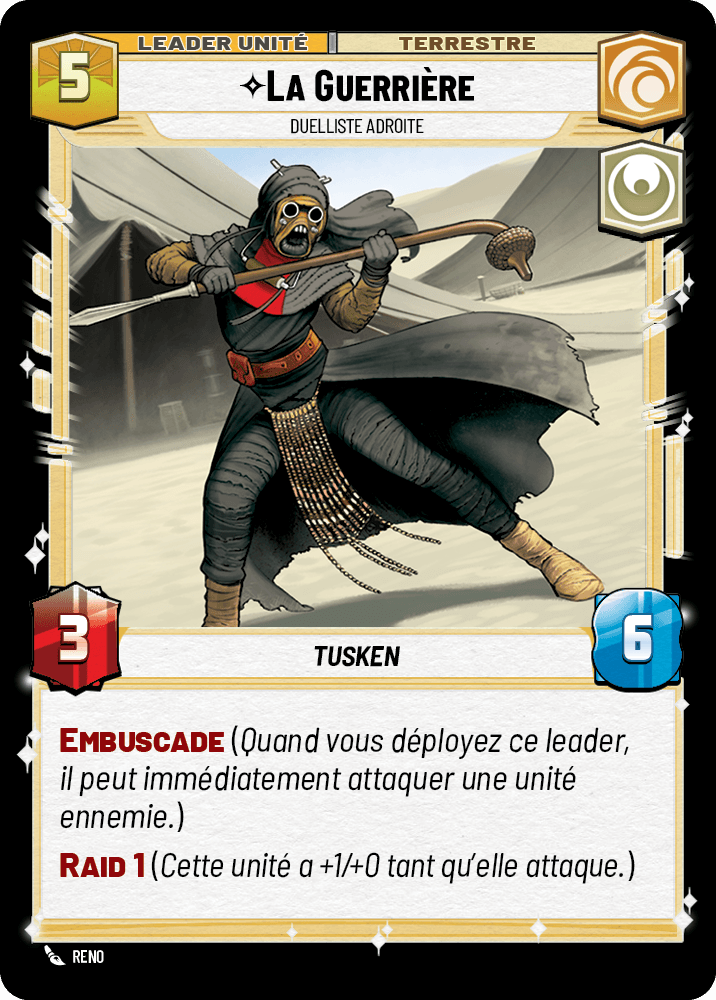 La Guerrière, Duelliste Adroite - HMW-018 - verso Français