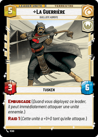 La Guerrière, Duelliste Adroite - HMW-018 - verso Français