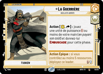 La Guerrière, Duelliste Adroite - HMW-018 - Standard - recto Français
