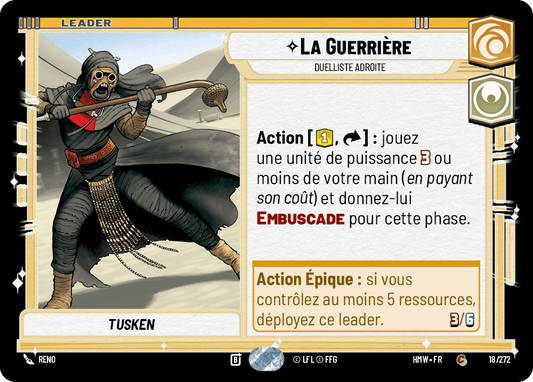 La Guerrière, Duelliste Adroite - HMW-018 - Standard - recto Français