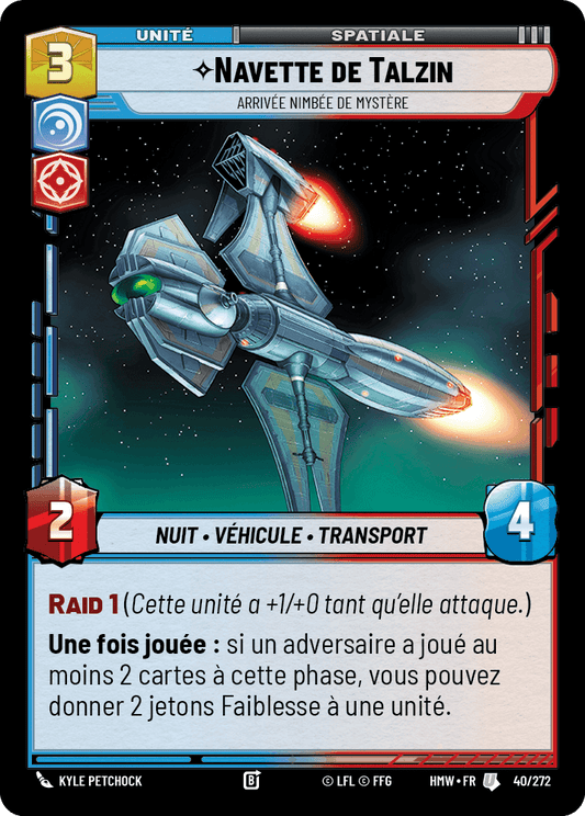 Navette de Talzin, Arrivée Nimbée De Mystère - HMW-040 - Standard - recto Français