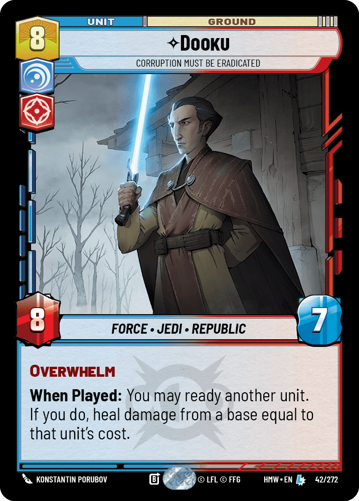 Dooku, La Corruption Doit Être Éradiquée - HMW-042 - Standard - recto Anglais